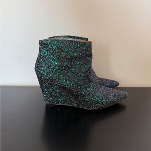 Michael Antonio Glitter Wedge Boots